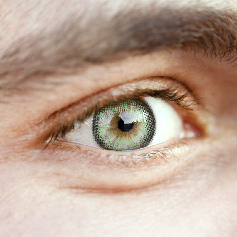 Men' Fujino Green | Moxielens Botanical Haze Colored Contacts -- Botanical Haze colored contacts | Moxielens