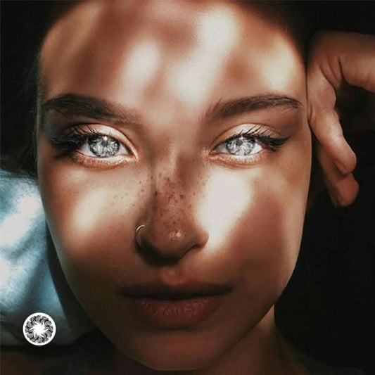 Water wave pattern black (12 months) colored contact lenses