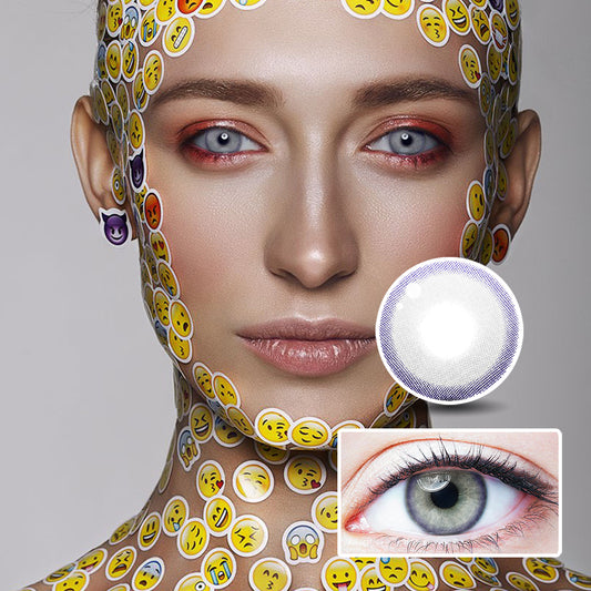 Newborn Gray colored contact lenses