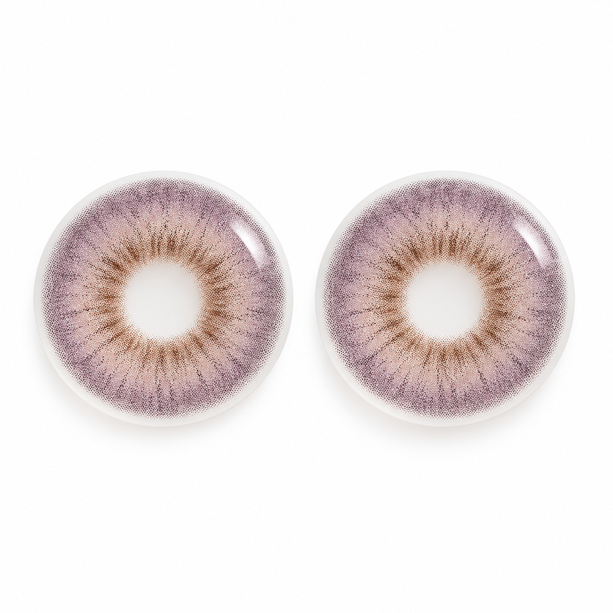Frosted Orchid Fine Fleck colored contact lenses pair - lens design