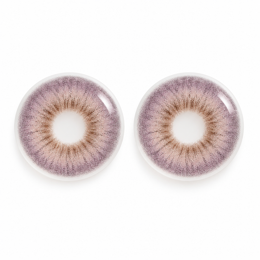 Frosted Orchid Fine Fleck colored contact lenses pair - lens design