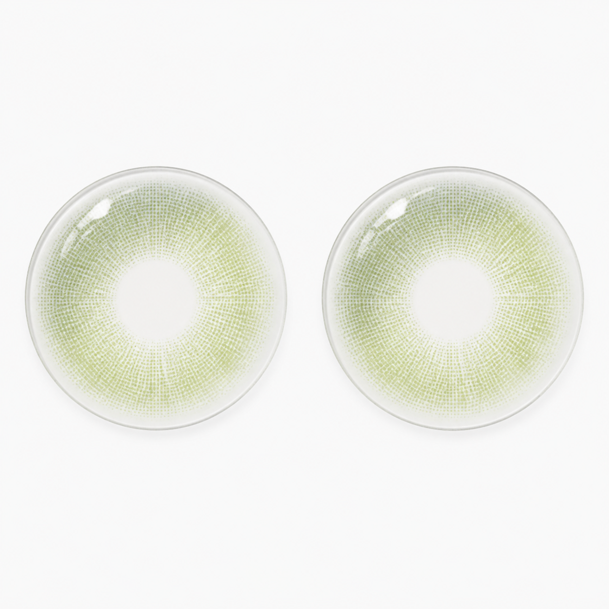 Medusa Mist Green colored contact lenses pair - lens design