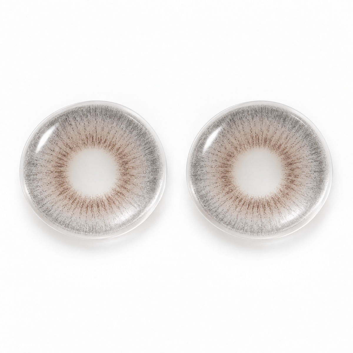 Dove Mushroom Silk Gradient colored contact lenses pair - lens design