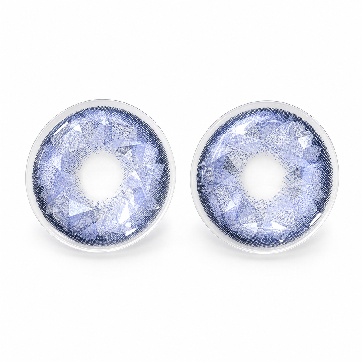 Periwinkle Glass Shard colored contact lenses pair - lens design