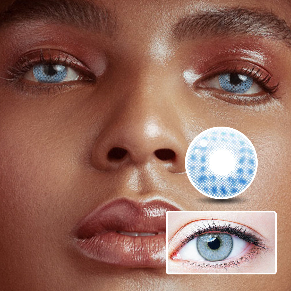 Hidden Butterfly Blue colored contact lenses