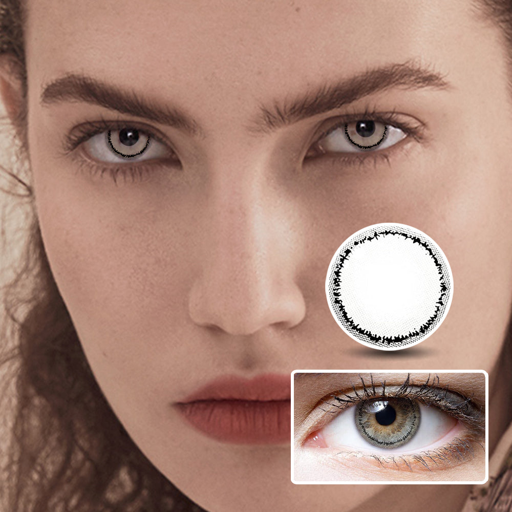 Teardrop Grey colored contact lenses