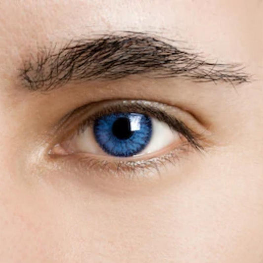 Men's blue-black (12 months) colored contact lenses