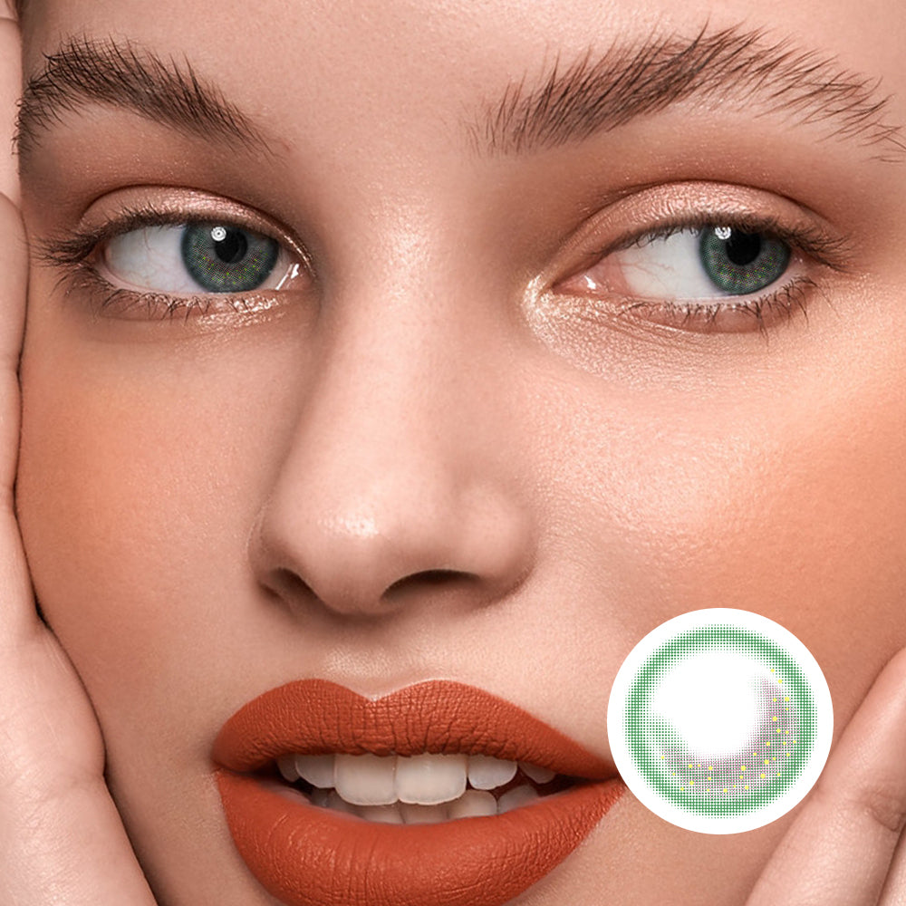 Kino Green | Moxielens Botanical Haze Colored Contacts -- Botanical Haze colored contacts | Moxielens