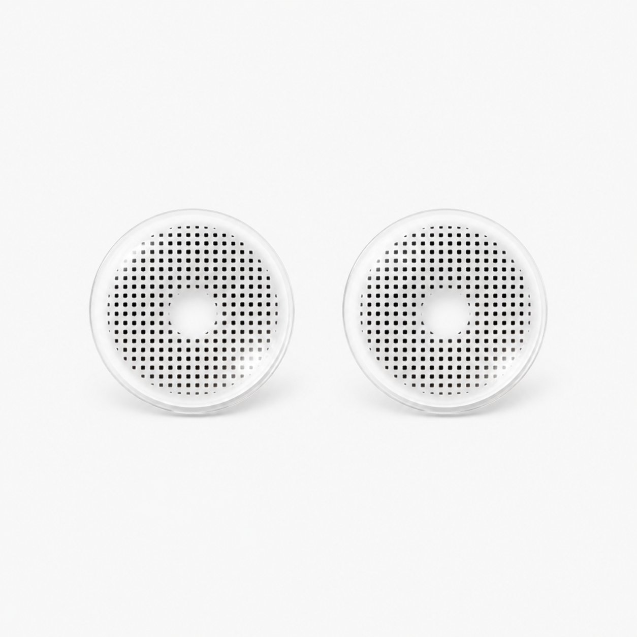 White Mesh Grid colored contact lenses pair - lens design