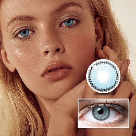 Mint Blue colored contact lenses
