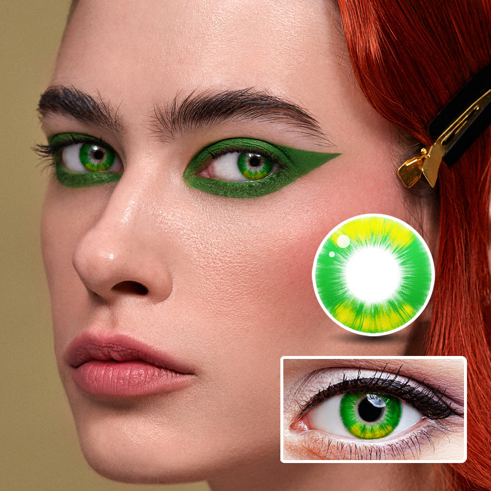 Green Fire | Moxielens Botanical Haze Colored Contacts -- Botanical Haze colored contacts | Moxielens