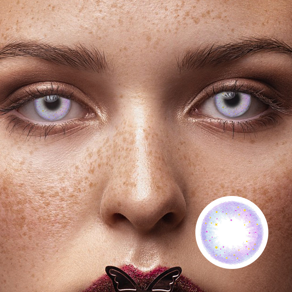 Starry Star Purple | Moxielens Aurora Veil Colored Contacts -- Aurora Veil colored contacts | Moxielens
