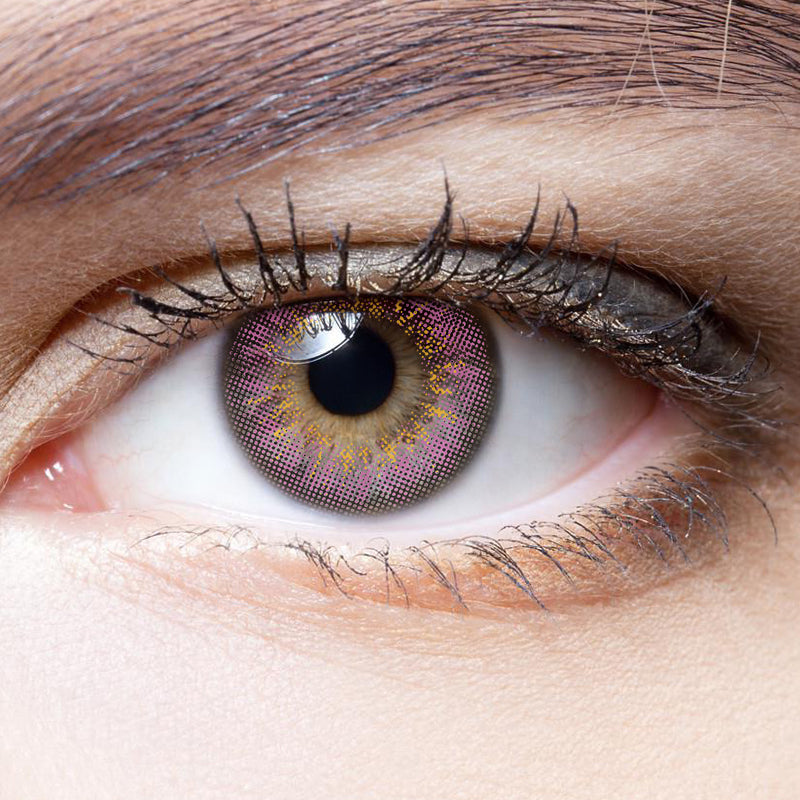 Puff Pink colored contact lenses