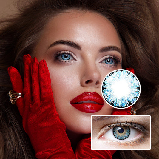 Ice Blue colored contact lenses