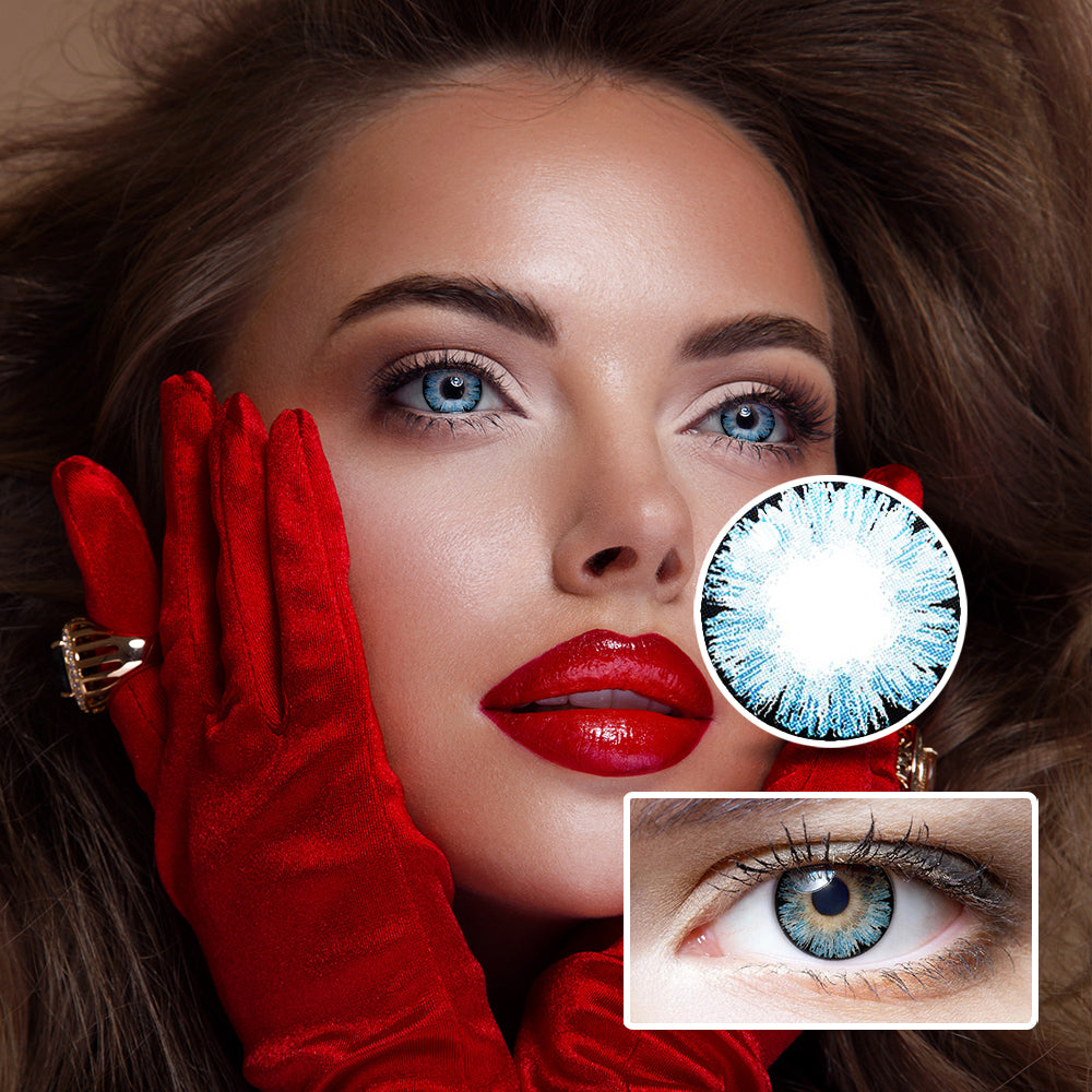 Ice flower basket colored contact lenses