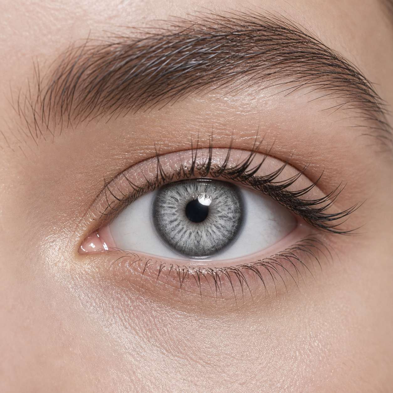 Nordic Myth Gray colored contacts - a clear silver-gray eye color that reads cleanly in close-up photos