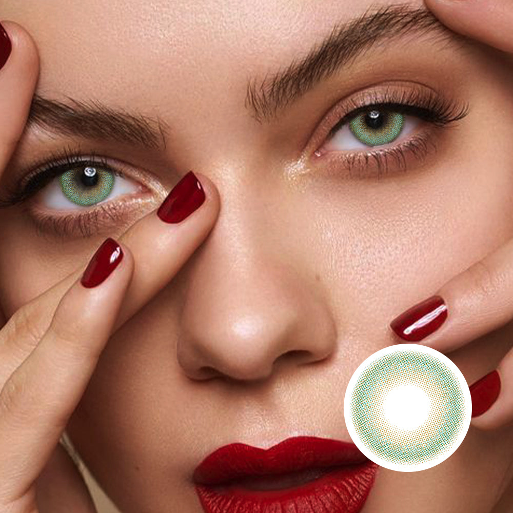 Basil Leaf Green | Moxielens Botanical Haze Colored Contacts ??Botanical Haze colored contacts | Moxielens