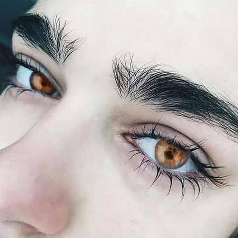 Men's bright brown (12 months) colored contact lenses
