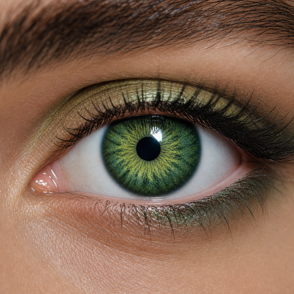 Fern Lime Center Green colored contacts - high-impact cosplay payoff without sacrificing lens detail