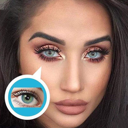 Natural blue-green (12 months) colored contact lenses