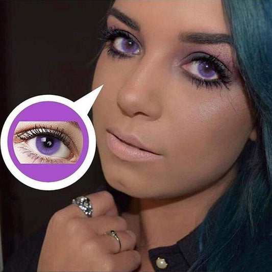 Natural purple (12 months) colored contact lenses