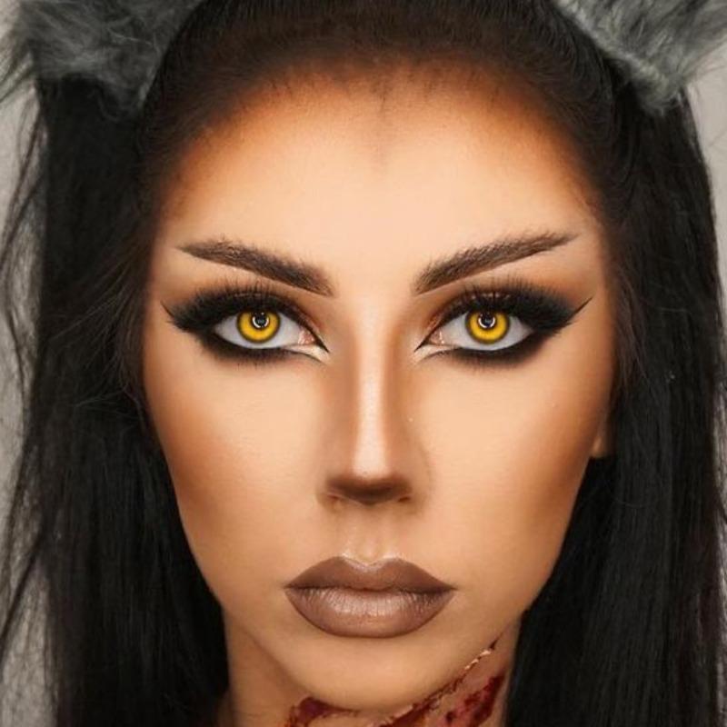 Halloween yellow (12 months) cosmetic colored contact lenses