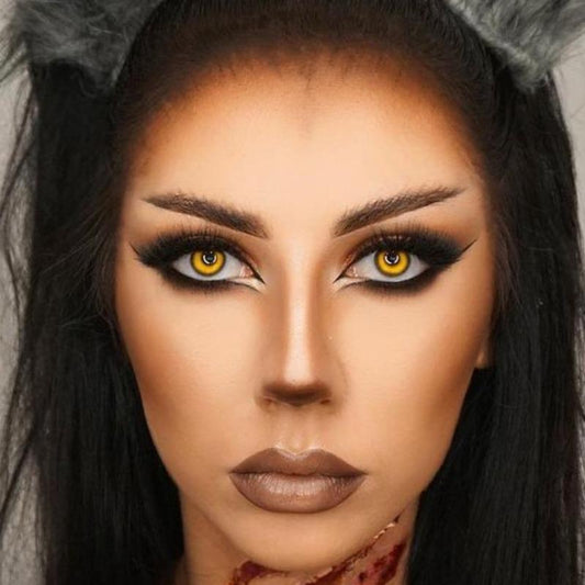 Halloween yellow (12 months) cosmetic colored contact lenses