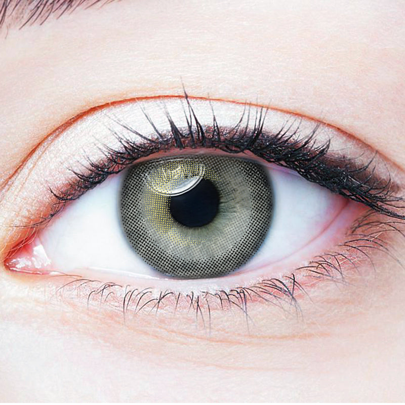 Custard Grey colored contact lenses