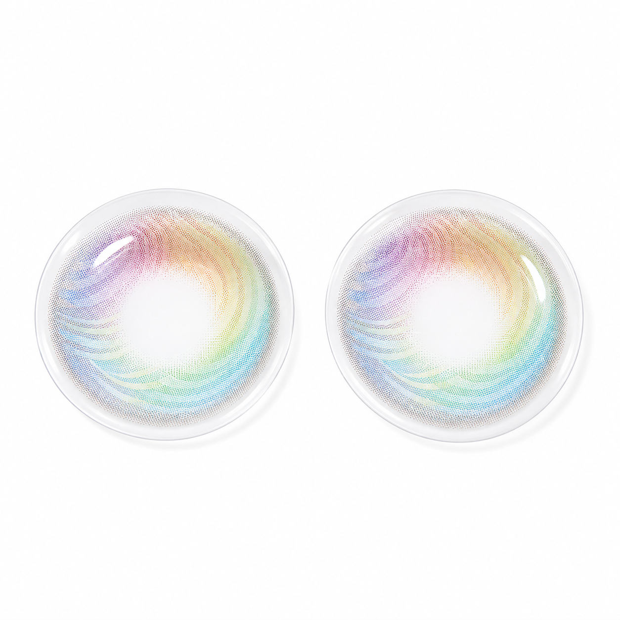 Aurora Ripple colored contact lenses pair - lens design