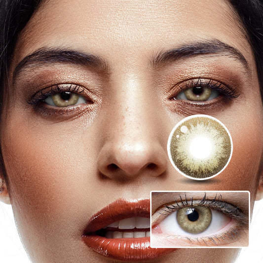 Audrey Brown colored contact lenses