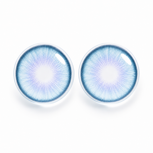 Arctic Lilac Ray Blue colored contact lenses pair - lens design