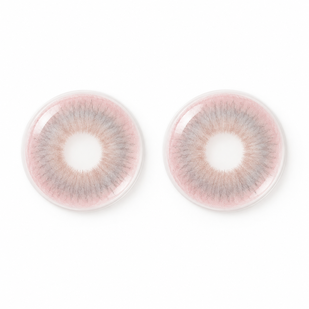 Ballet Rose Mist Blend colored contact lenses pair - lens design