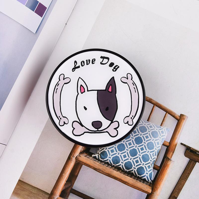Round acrylic patch cute dog contact lens case colored contact lenses
