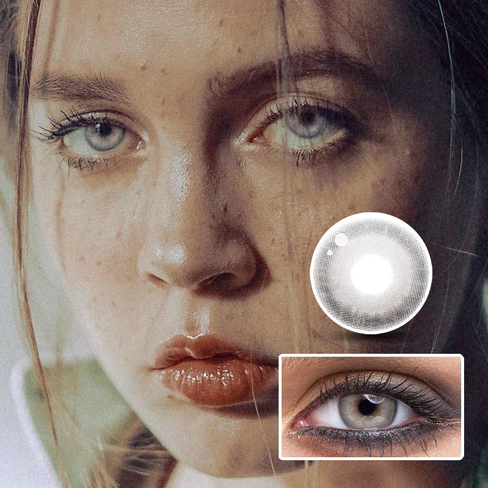 Platinum Pearwood colored contact lenses