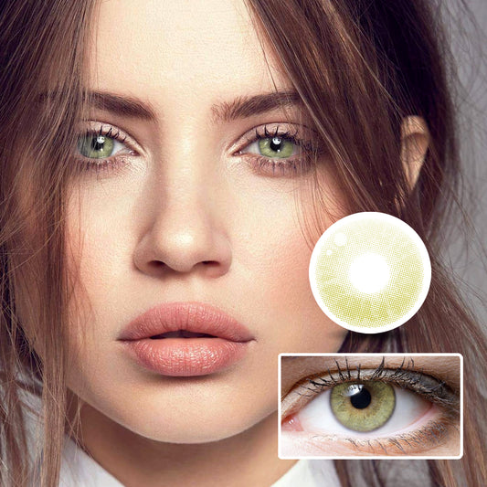 Crystal Clear Green colored contact lenses