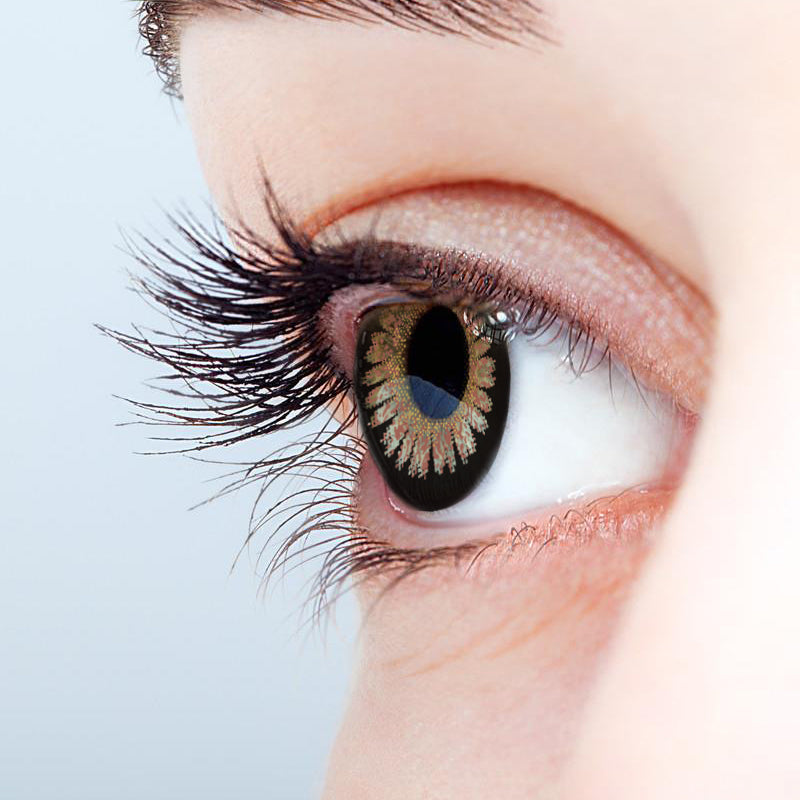 Cherries Brown colored contact lenses