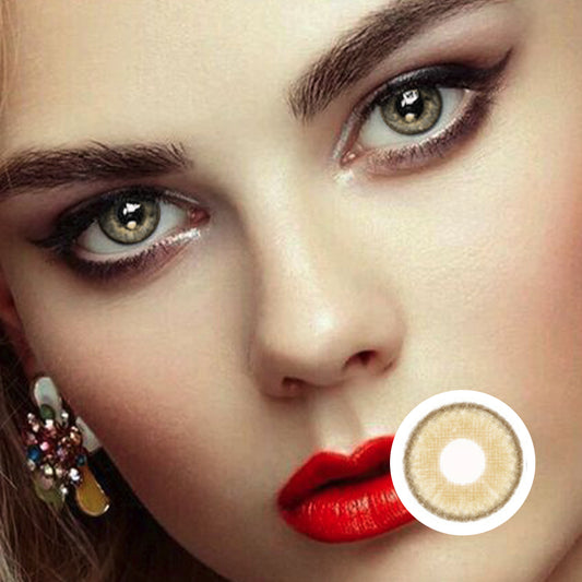 Dubai Brown colored contact lenses by Moxielens
