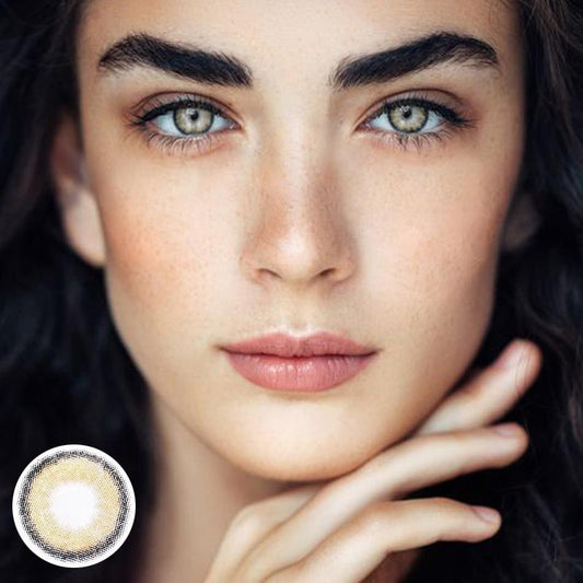 Men's honey brown (12 months) colored contact lenses