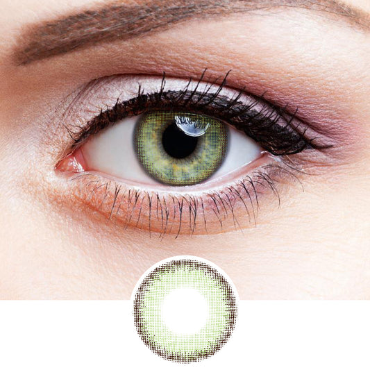 Veil Green colored contact lenses