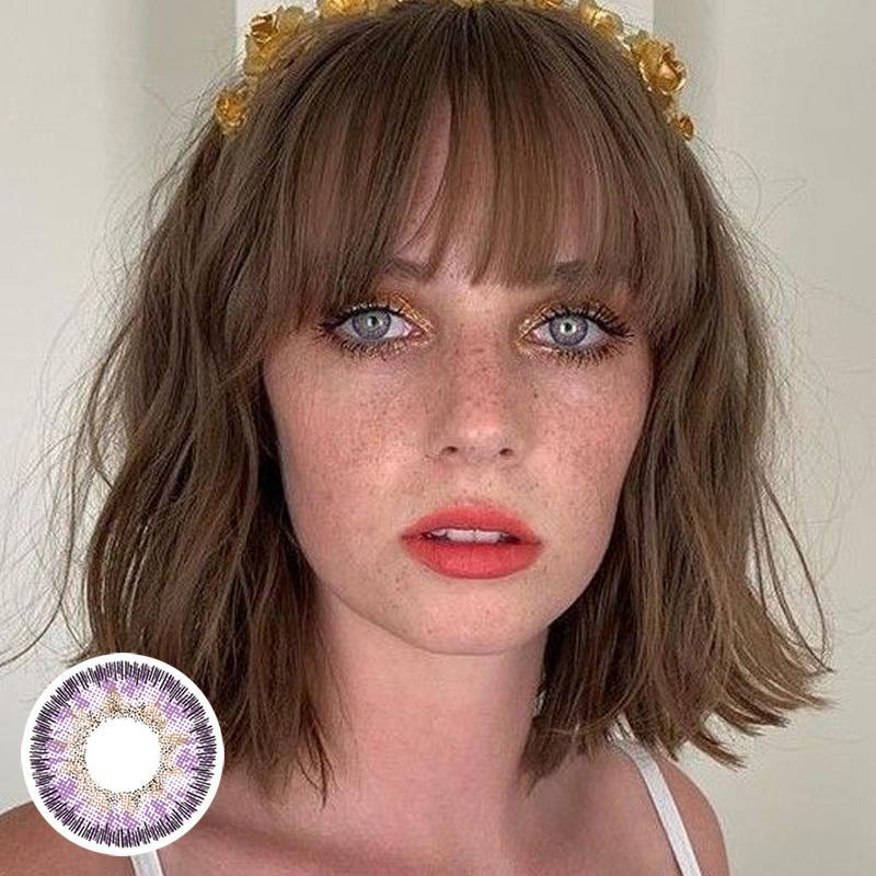 Purple (12 months) colored contact lenses