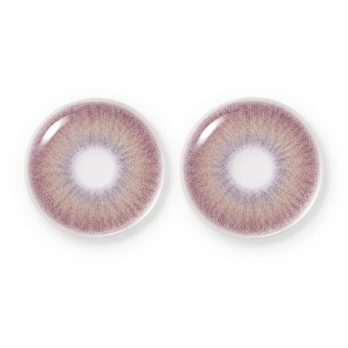 Mulberry Taupe Dot Fade colored contact lenses pair - lens design