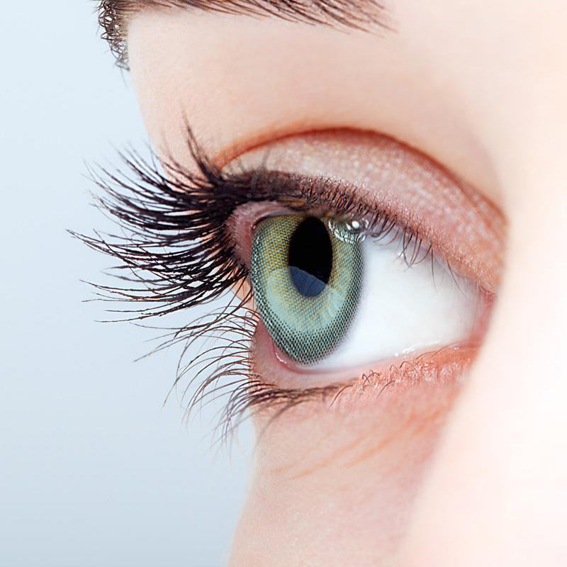 Custard Blue colored contact lenses