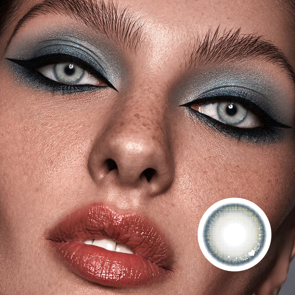 Angel Wings Blue colored contact lenses by Moxielens