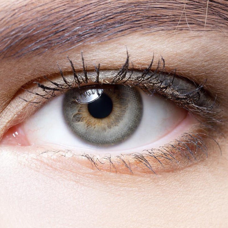 Half Moon High Glossy Gray colored contact lenses