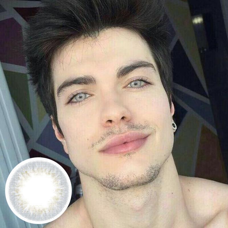 Men's white gold (12 months) colored contact lenses