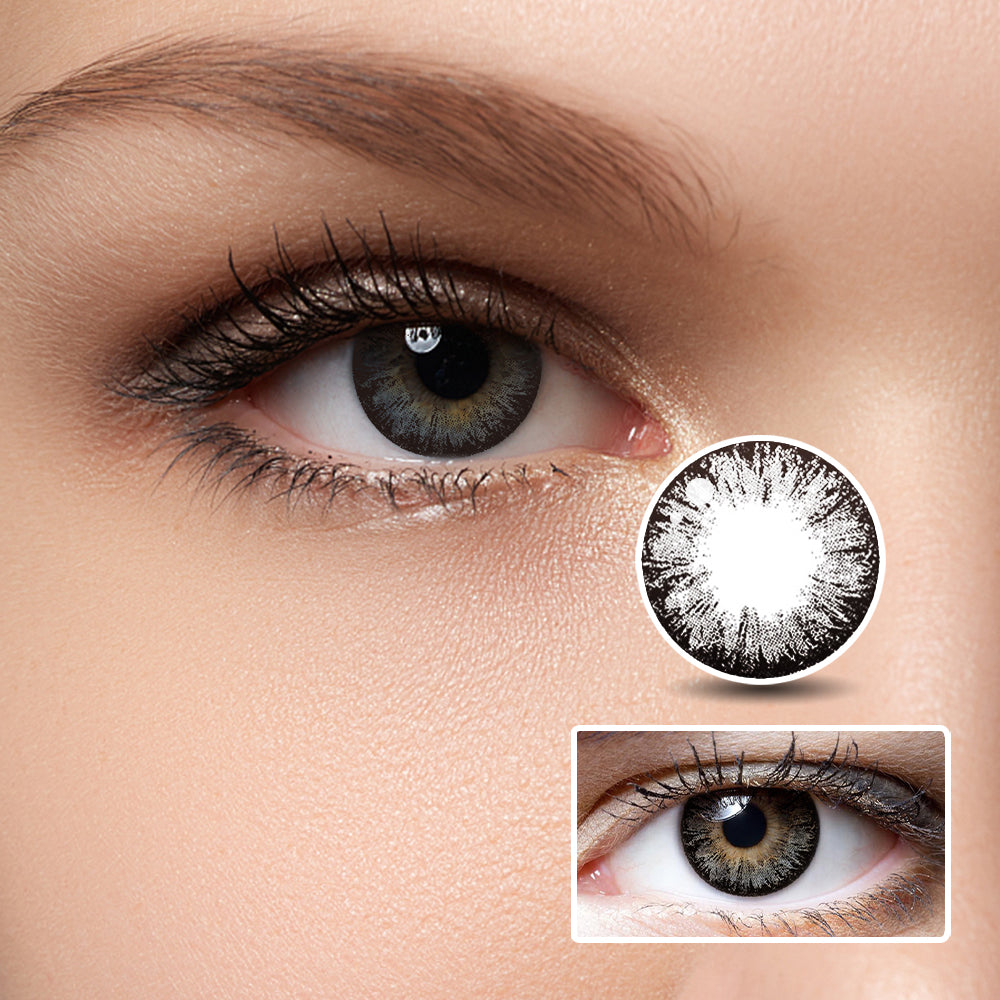 Ice black colored contact lenses