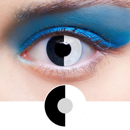 Black And White Mandarin Duck | Moxielens Midnight Edge Colored Contacts ??Midnight Edge colored contacts | Moxielens