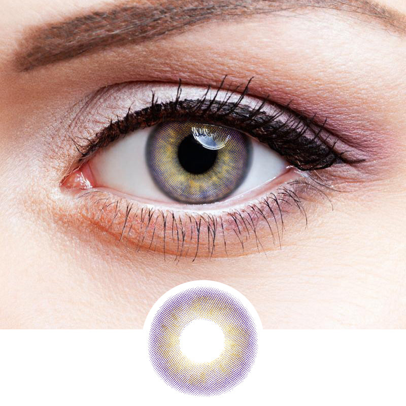 Raspberry Purple colored contact lenses