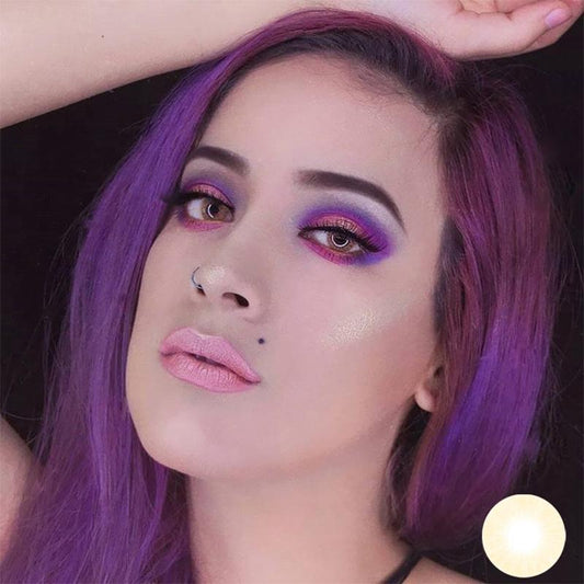 Natural light gray (12 months) colored contact lenses