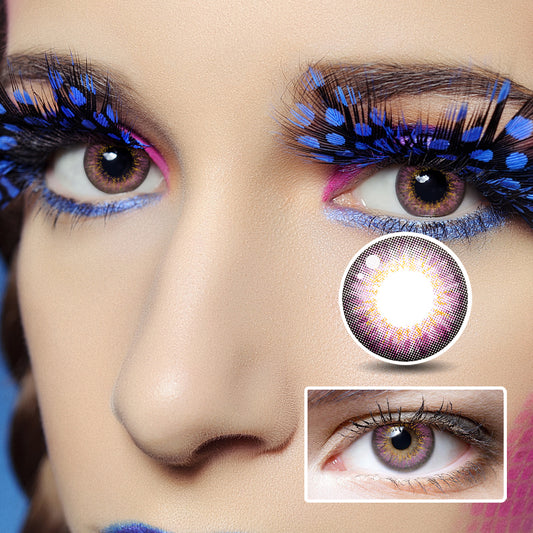 Puff Pink colored contact lenses